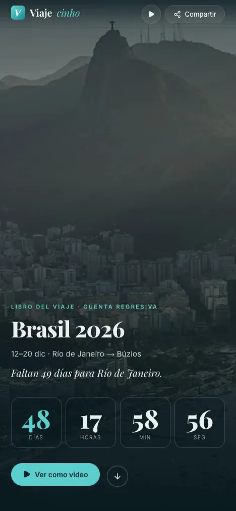 Vista previa animada del libro de Brasil 2026: la cuenta regresiva, la portada animada y el recorrido sobre un globo